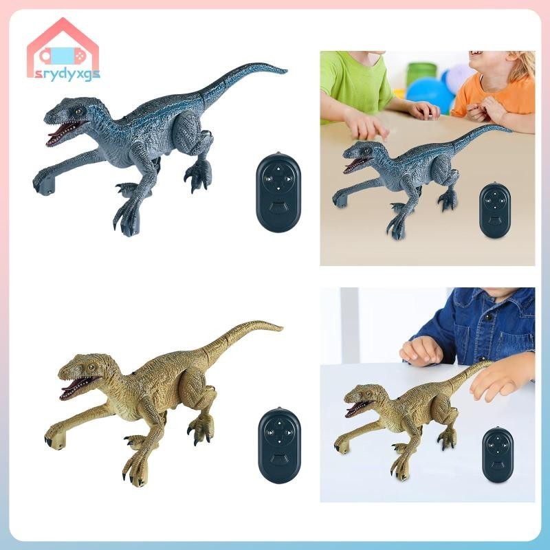 Gemvan Điều khiển đồ chơi khủng long, đồ chơi RC điện tử có đèn, đồ chơi Robot khủng long điện RC Khủng long cho trẻ em,