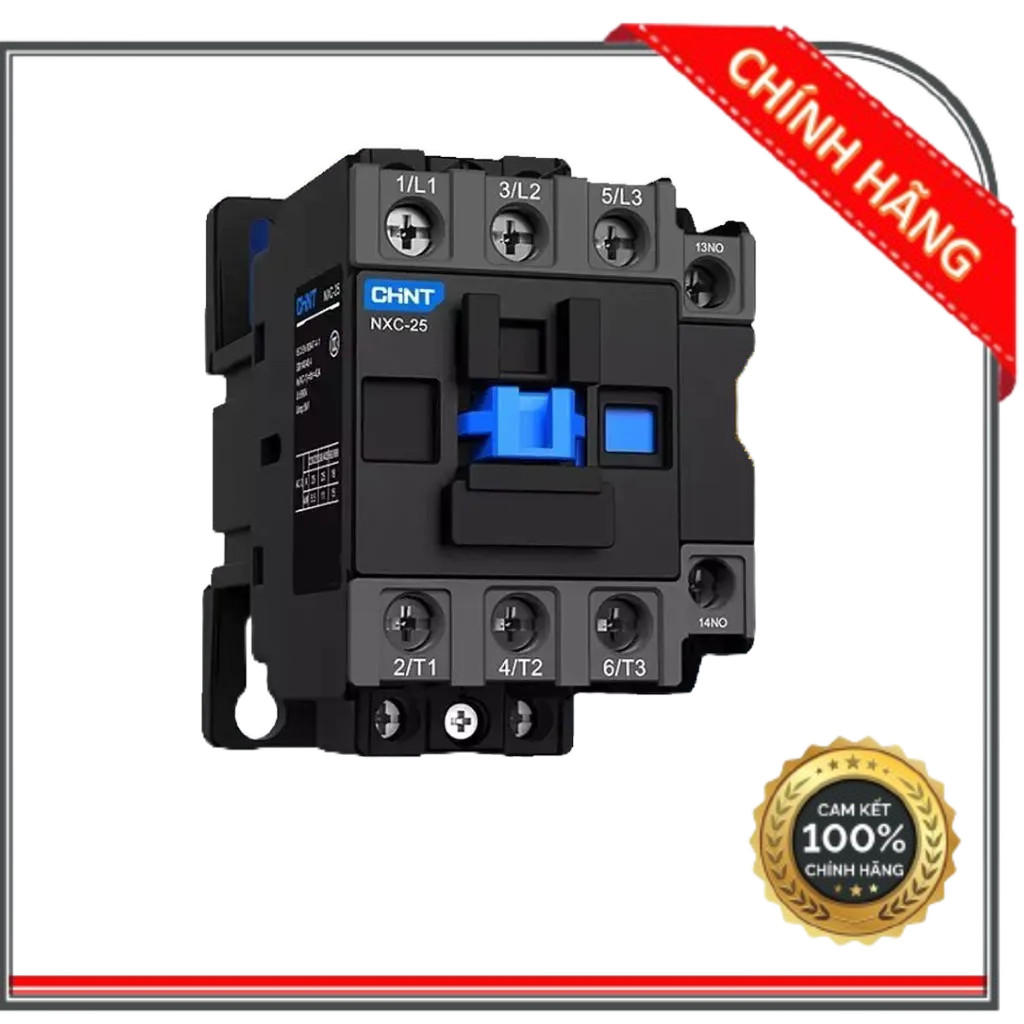 (HCM) Khởi động từ, contactor NXC 9A ->38A, điện áp điều khiển 220VAC,380VAC, Hãng Chint (Hàng chính hãng CE -Tiếng Anh)
