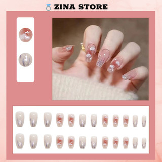 Móng tay giả bộ 24 móng nailbox dành cho nữ kèm keo dán móng