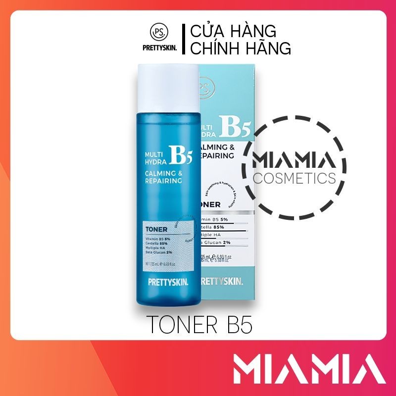 Nước Hoa Hồng Toner B5 Prettyskin Multi Hydra B5 Calming Repairing Chính hãng  Pretty skin