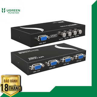 Bộ gộp vga 4 máy tính dùng 1 màn hình mt-viki ,gộp vga 4 vào 1 ra - vga 4 in 1 out - 4 port vga video switch mt-15-4cf