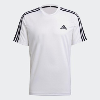 adidas Tập luyện Áo thun thể thao 3 Sọc AEROREADY Designed To Move Nam trắng GM2156