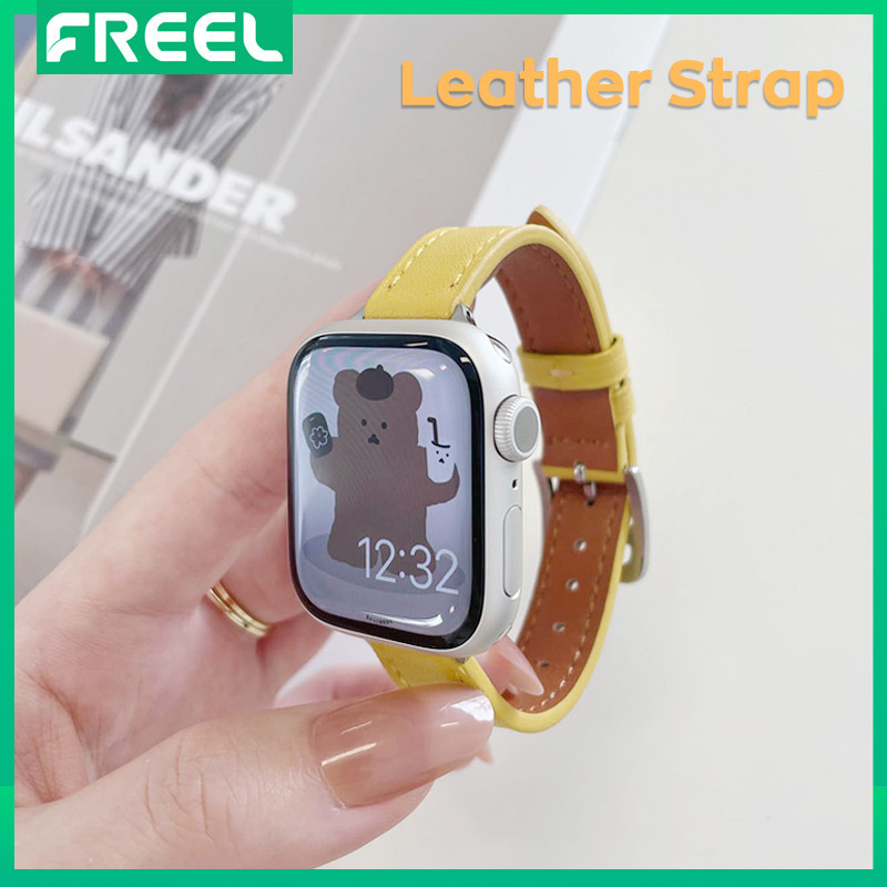 Dây Da Cho Apple watch Band Ultra 49mm 44mm 42mm 38mm 41mm 45mm Vòng Tay Thời Trang Nữ Cho iWatch Se