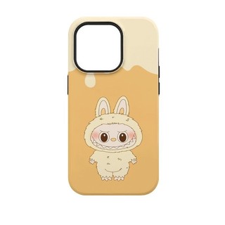 Ốp Điện Thoại Labububucu Màu Vàng 2 Lớp Tương Thích iPhone11 12 13 14 15 12Promax 13Promax 14Pro 14Promax X XS XR ZO8J
