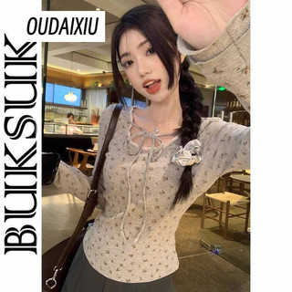 OUDAIXIU áo phông áo thun nữ croptop baby tee Thời trang Stylish Phong cách hàn quốc WTX24309RP 17Z240424