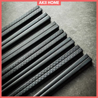Bộ 10 đôi đũa ăn kháng khuẩn SHIKISAI, chống ẩm mốc, chịu nhiệt Akii Home NB54
