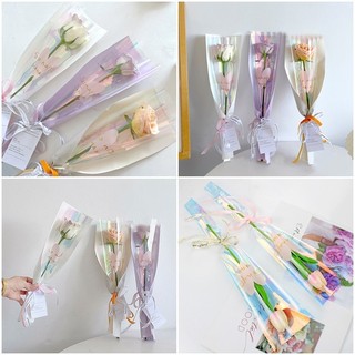 Túi đóng gói bằng nhựa chống thấm nước trong suốt Túi hoa đơn Giấy gói sáng tạo Quà tặng Vật tư