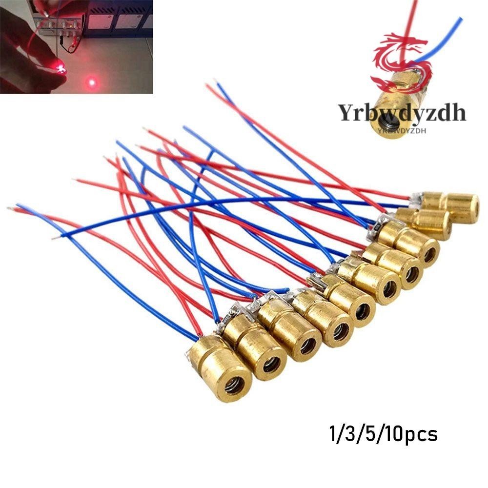 Yrbwdyzdh 1 / 3 / 5 / 10 chiếc Điốt Laser Mini Red Sight Copper Head Dot Diode Module