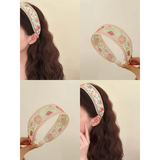 Cổ điển retro vải lanh cotton thêu hoa đầu phong cách trung hoa băng đô hoa hồng băng đô