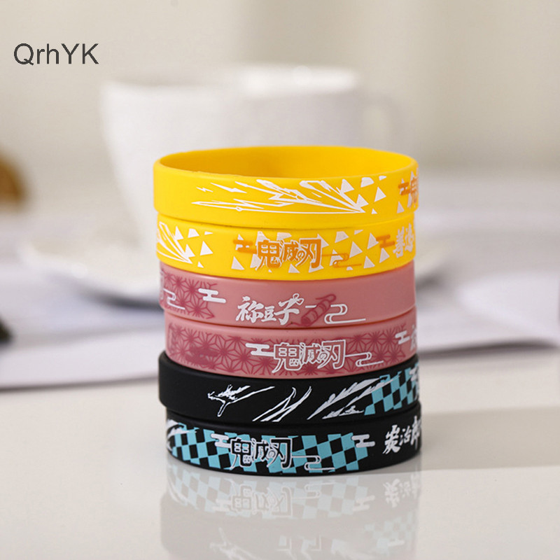 Thời Trang Nhà Máy 1 Demon Slayer Vòng Tay Silica Gel Hoạt Hình Lắc Tay Anime Nhật Bản Demon Slayer QrhYK