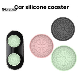 Mondandi Silicone Cup Coaster Cốc Pad Màu Trơn Chống Trơn Trượt Thiết Kế Chịu Nhiệt Chống Tràn Ô Tô Cốc Thảm Trang Trí