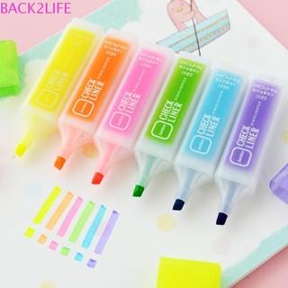 Back2life 6 Màu Huỳnh Quang Highlighter, Xiên Đầu Paintbrush 6 Màu Bút Huỳnh Quang, Bút Đánh Dấu Dung Tích Cao Đầy Màu Sắc 6 Màu Highlighters Nghệ Thuật Bút Đánh Dấu