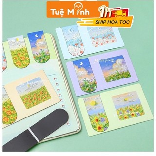 Đánh dấu sách nam châm bookmark NO21 hình tranh sơn dầu nghệ thuật, đánh dấu vở sách