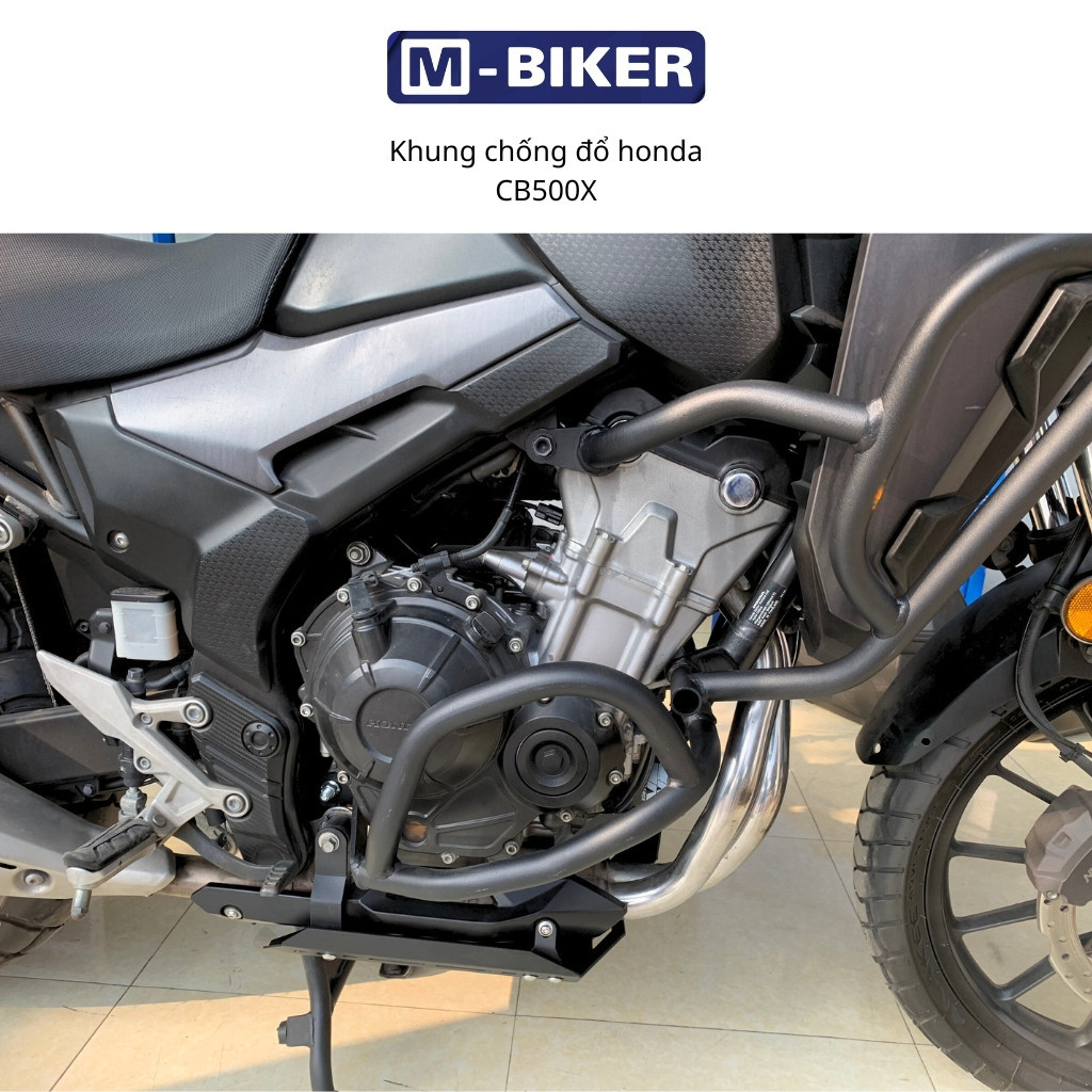 Khung chống đổ CB500X đa điểm, uốn CNC sơn tĩnh điện cao cấp, chống rỉ sét