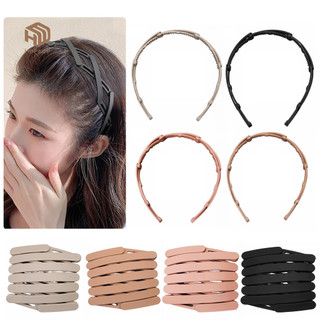 HOPEUP 4 Băng Đô Nữ Co Giãn Di Động Chống Trơn Trượt Thiết Kế Răng Mùa Xuân Sóng Rửa Mặt Trang Điểm Nấu Ăn Du Lịch Ngoài Trời Tổ Chức Tóc Vòng Tóc