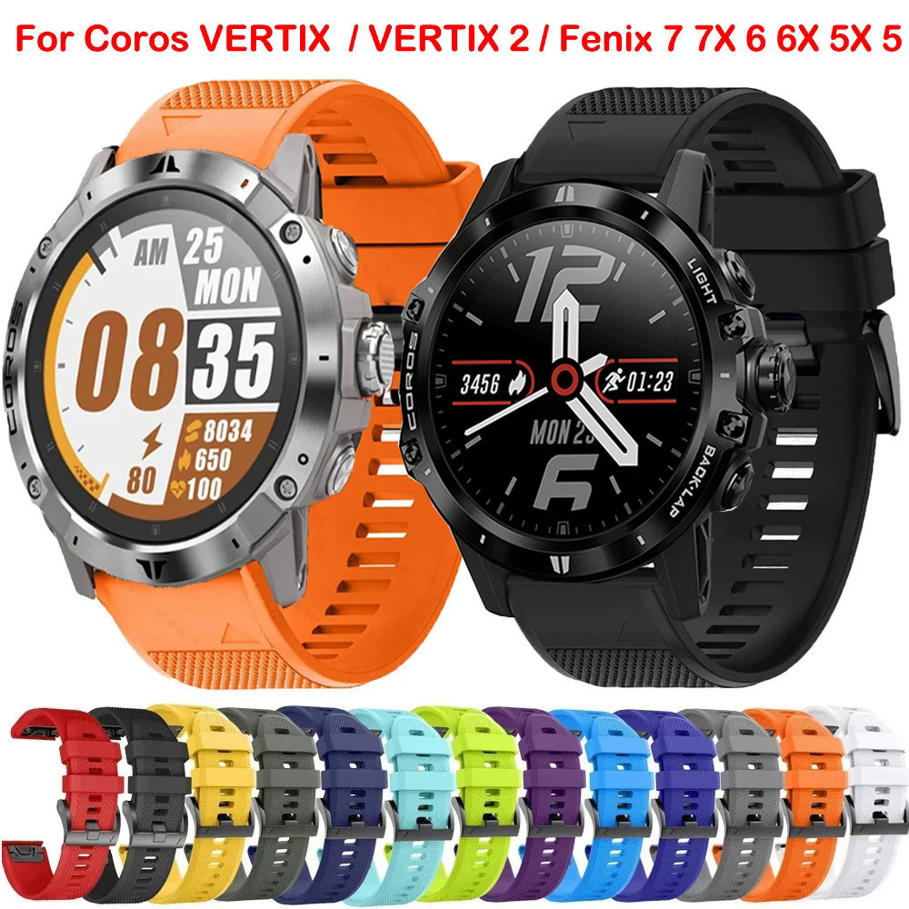 Dây Đồng Hồ Silicon Cho COROS VERTIX 2 2S QuickFit Dây Đeo Đồng Hồ Vòng Tay Phụ Kiện Thay Thế