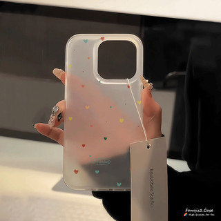 Tương thích cho IPhone 11 12 13 14 15 Pro Max X Xr Xs Max 7 8 6 6s Plus SE2020 Ins Vỏ không gian trái tim đầy màu sắc Vỏ điện thoại mờ thân thiện với da Chống rơi Vỏ mờ mềm