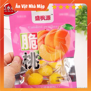 Đào giòn ngâm vàng tuổi thơ nội địa trung, giòn, ngon, nguyên trái