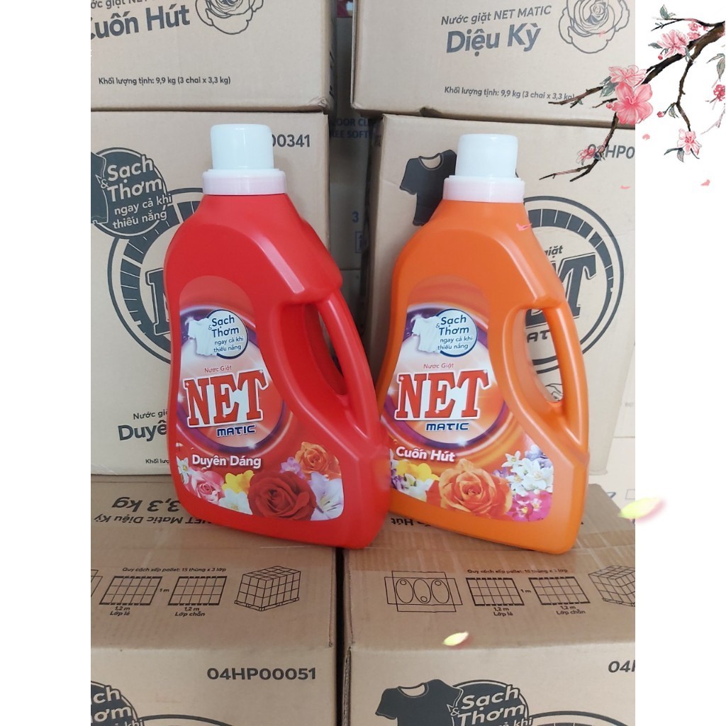Nước giặt NET Matic đậm đăc 3.3kg dành cho cửa trên & giặt tay
