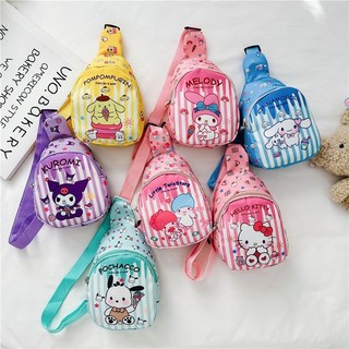 Kawaii Sanrio Túi Ngực Hello Kitty Kuromi Cinnamoroll Túi Đeo Ngang Du Lịch Messenger Vai Cho Trẻ Em Túi Đeo Ngang Trẻ Em Quà Tặng Trẻ Em