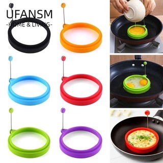 UFANSM Khuôn Trứng Chiên Trứng Omelette, Bữa Sáng Silicone Trứng Pancake Ring, Tiện Ích Nhà Bếp Hình Tròn Thực Phẩm Chiên Trứng Khuôn