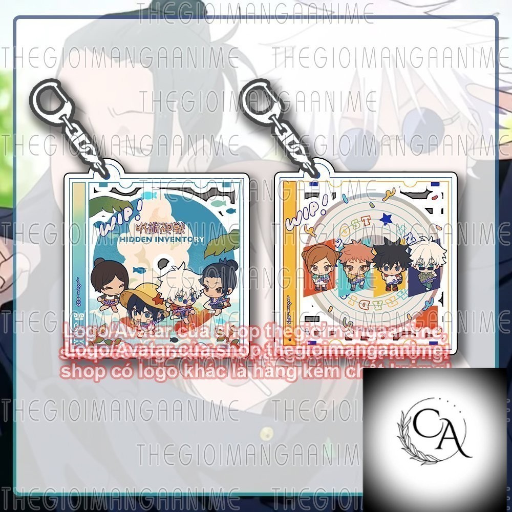 Móc khóa JUJUTSU KAISEN ver CD in hình anime Chú Thuật Hồi Chiến chibi mica trong acrylic