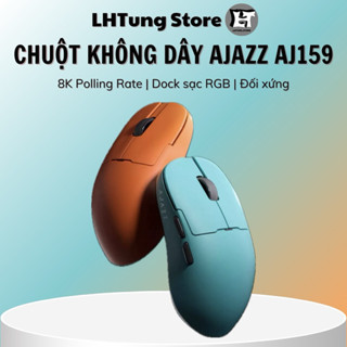Chuột không dây Ajazz AJ159 | PAW3950 | 8000hz | Dock sạc có màn hình và led RGB