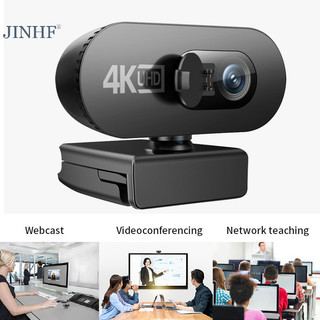 JINHF 4K Full HD Webcam Cho PC Web Camera Web Mới Web Cam Có Micro USB Tự Động Lấy Nét Stream Camera Cho Máy Tính Laptop HOT