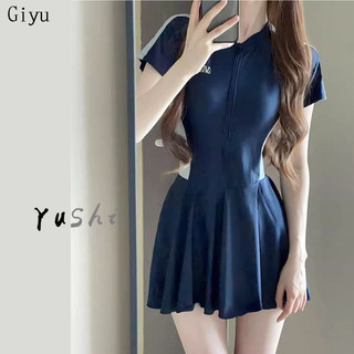Váy bơi nữ GiyuWomen, tay ngắn, ôm bụng, trông chống nắng nhiều hơn, học sinh