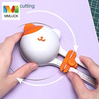 Đồng HỒ 360° Máy cắt vòng tròn quay, Máy cắt giấy tròn Kitty dễ thương an toàn, Dụng cụ cạo đồ thủ công Thẻ giấy DIY Ảnh Dụng cụ cắt tròn Dụng cụ cắt