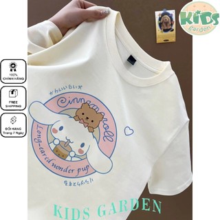 HOT Chó Pacha và gấu họa tiết hoạt hình Áo thun trắng Áo thun nữ cổ tròn mới đa năng Áo thun cotton hàng đầu