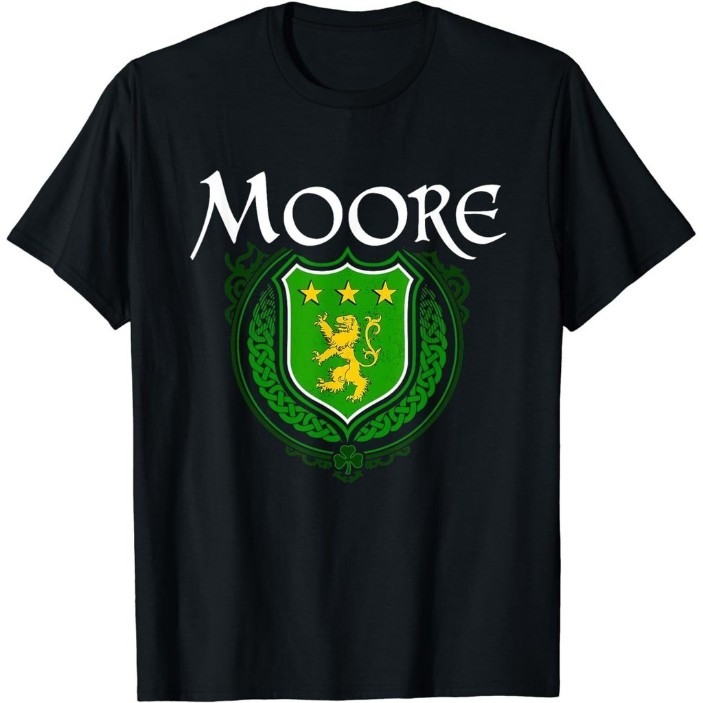 Mới Giới Hạn Moore Họ Ireland Clan Tartan Huy Hiệu Áo Thun Ireland