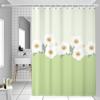100g /㎡Vải Polyester chống nấm mốc chống thấm nước In rèm phòng tắm vách ngăn Cur