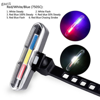 [Gazi1] Đèn xe đạp chống nước có thể sạc lại USB Đèn hậu xe đạp địa hình Ba màu Đèn cảnh báo đi xe đêm Thiết bị đi xe đạp ngoài trời Boutique