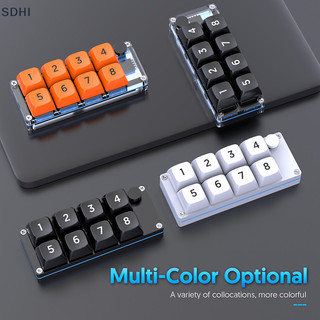 Sdhi 8 phím ngắn macro có thể lập trình hoàn toàn nóng có thể hoán đổi công tắc cơ chơi game bàn phím mini phụ kiện máy tính một mảnh