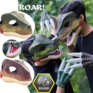 Mặt nạ khủng long ngộ nghĩnh Mặt nạ khủng long Hàm di chuyển Halloween Mặt nạ khủng long Cosplay Miệng Đảng Đạo cụ G8T2