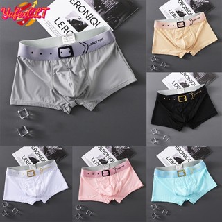 < Yafexclt > Quần lót Boxer thoải mái thoáng khí cho nam Quần short phồng Quần lót