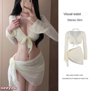 (Vận Chuyển Nhanh Từ Hà Nội) Seeyou Bộ Bikini Bốn Mảnh Đồ Bơi Nữ Cao Cấp Thời Trang Gợi Cảm Mới