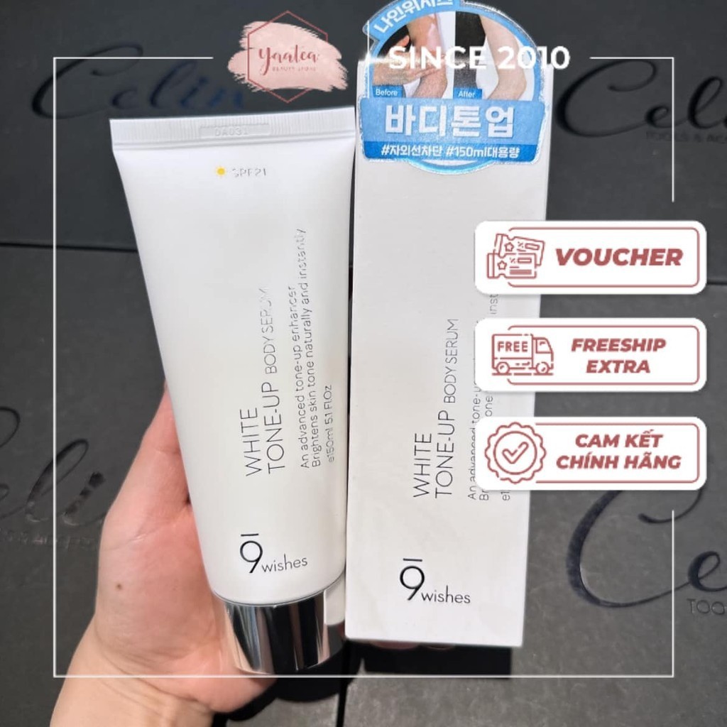 [NEW] KEM NÂNG TONE BODY WHITE TONE-UP 9WISHES 150ML