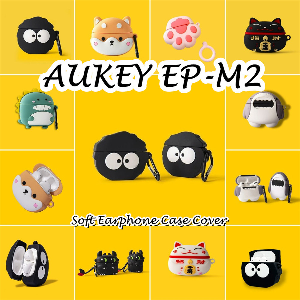 [Ốp Lưng Nhà] Dành Cho AUKEY EP-M2 Ốp Lưng Niche Phim Hoạt Hình Silicon Mềm Vỏ Tai Nghe