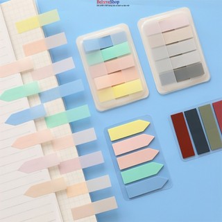 Giấy ghi chú màu trong suốt dùng đánh dấu trang sách tiện lợi -BeloveShop