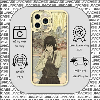 Ốp lưng iPhone Cạnh Vuông Samsung Xiaomi Oppo War Devil Vintage Chainsaw Man Anime Manga