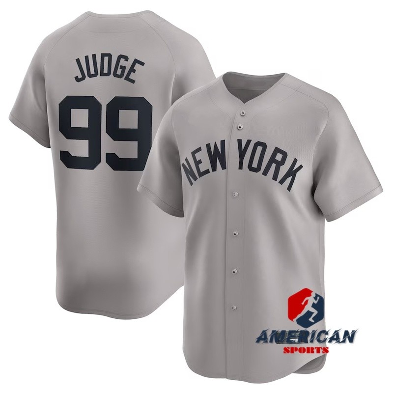 Áo bóng chày nam New York Yankees Aaron Judge Grey Away