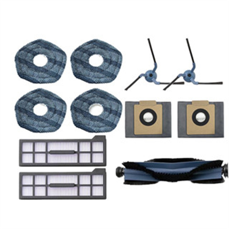 Tương thích với Eufy X10 Pro omni Robot hút bụi Bàn chải chính / Bàn chải bên / Vải lau nhà / Túi đự