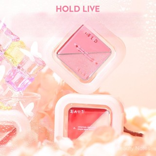  HOLD LIVE Kem má hồng nhẹ nhàng nước ngọt hai màu phấn highlight hình trái tim dưỡng ẩm cảm giác oxy bảng màu má hồng hai công dụng UNAY 