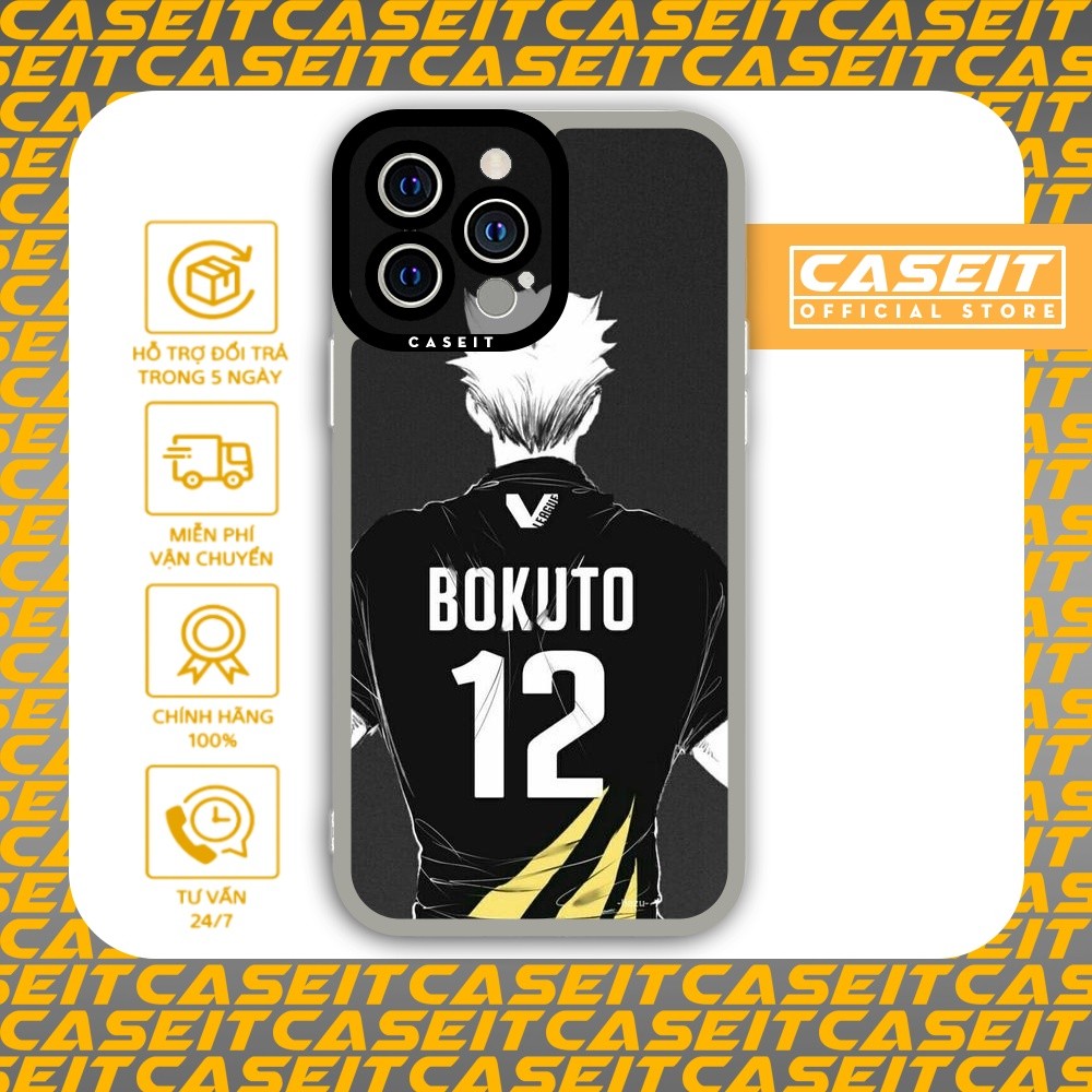 Ốp lưng iPhone Cạnh Vuông Samsung Xiaomi Oppo Caseit Bokuto Haikyuu chàng khổng lồ tí hon