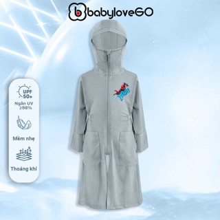 Áo chống nắng bé trai BabyloveGO áo choàng dài chống nắng toàn thân vải thông hơi tản nhiệt chống tia UV