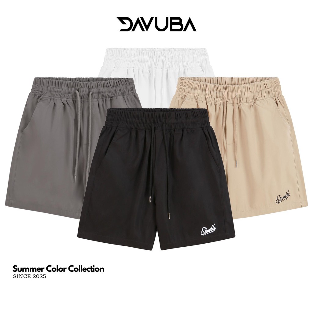 DAVUBA - [Deal Mở Bán] Quần short kaki Slamble nam nữ trên gối SM140