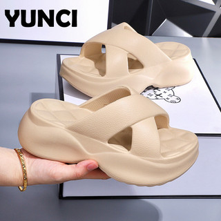 YUNCI  dép cross sục nữ 2023 HOTSALE Giày slip-on Phong cách thể thao Điểm nhấn Sang trọng Chống thấm nước Phong cách đơn giản FDL2440NI3 15Z240413