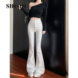 SHISHI quần ống rộng quần nữ jean Cổ điển Đơn giản Xu hướng thời trang WNK2440IDE 16Z240416
